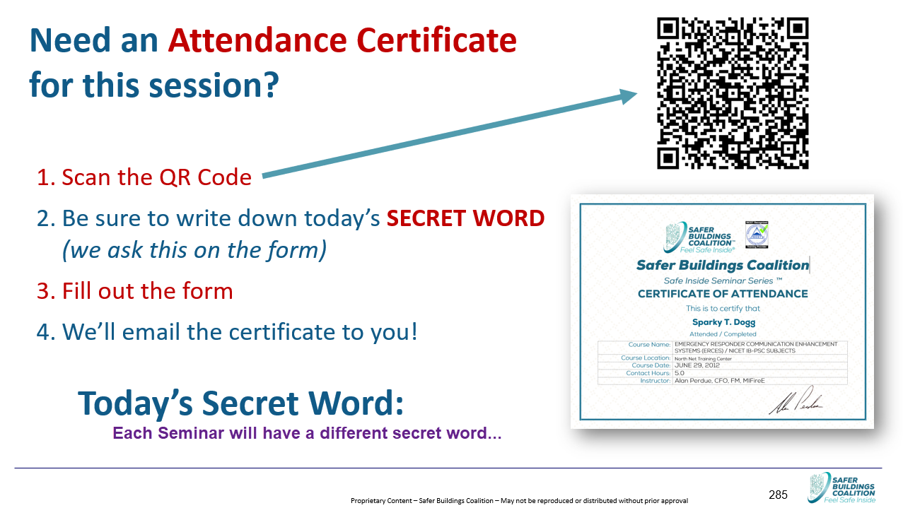 Sample Attendance Cert
