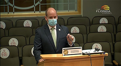 Alan Perdue testifying before the Florida House  Commerce Committee